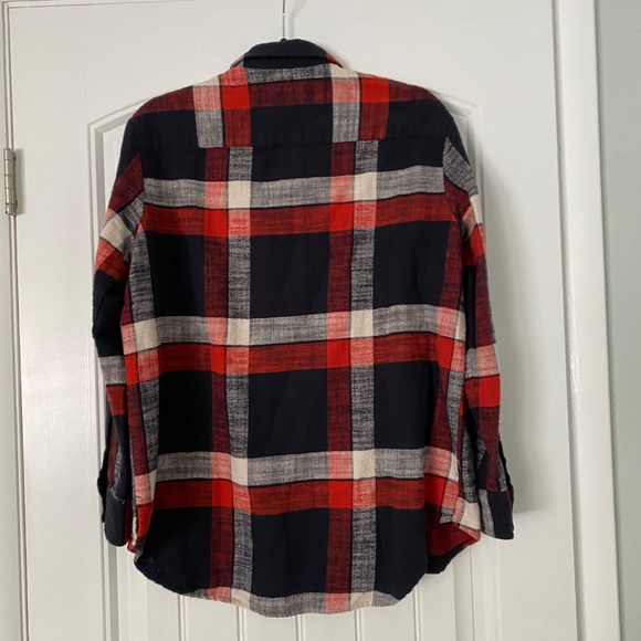 Madewell woven flannel button top size small - Picture 2 of 3
